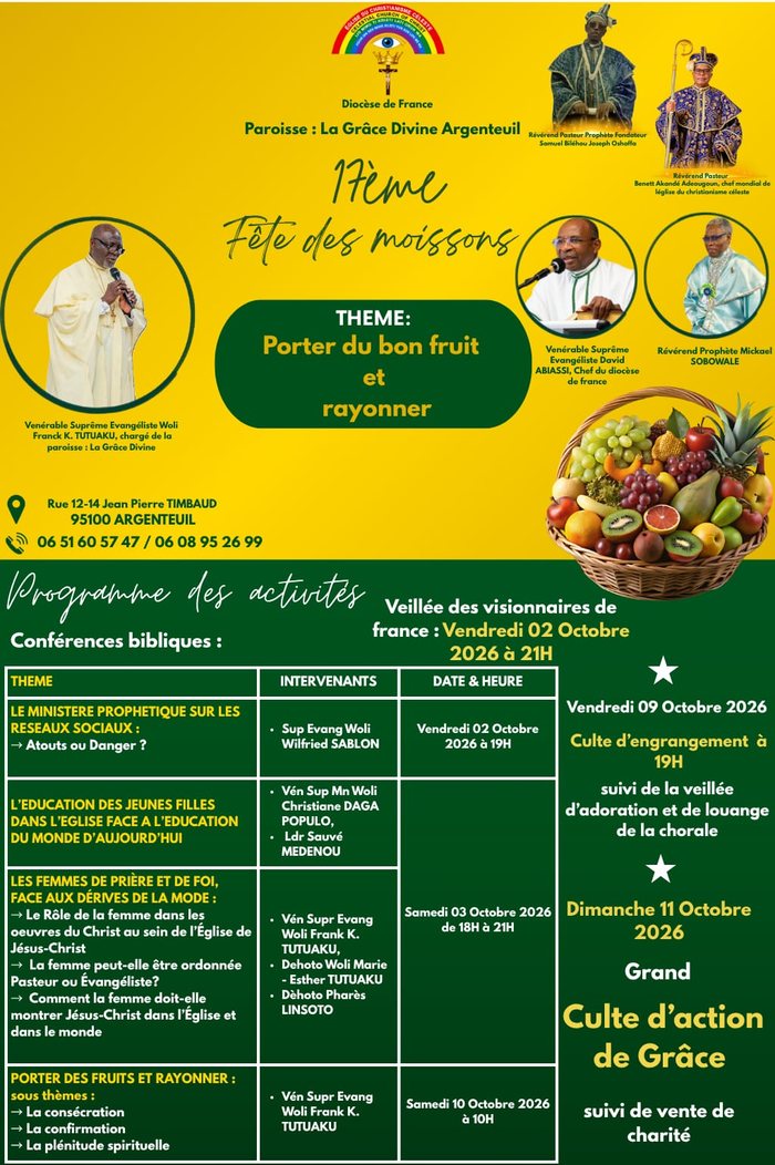 Affiche du programme de la Fête de la Moisson 2026